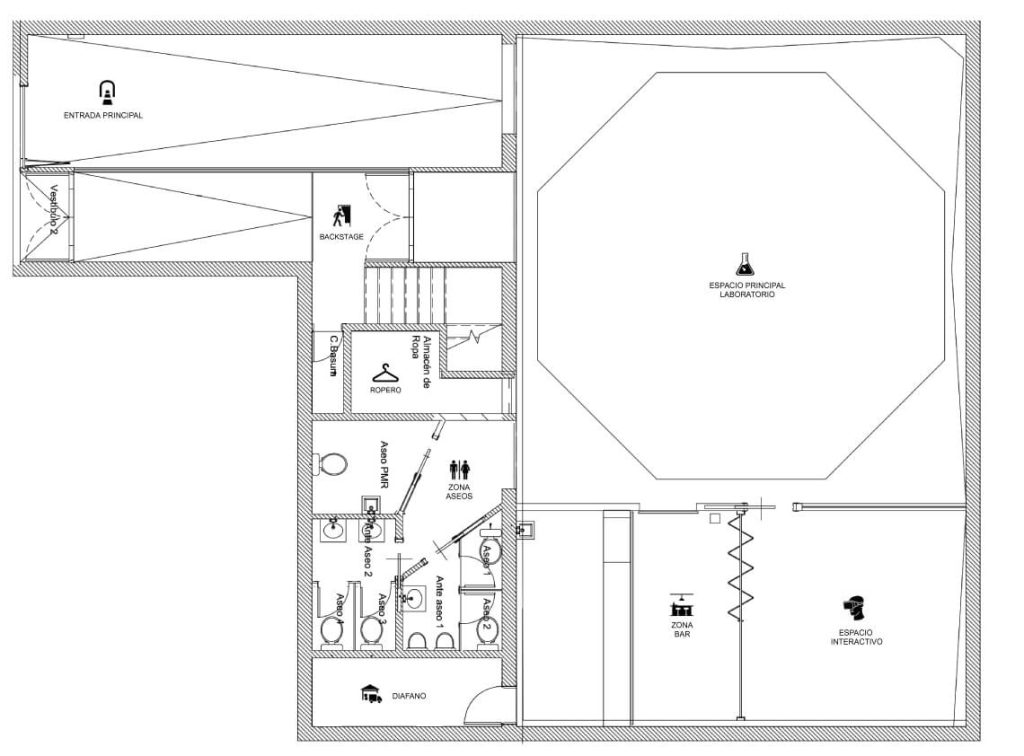 Octogon Plano del espacio _ departamento